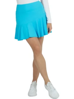 IBKUL Skorts & Dresses|Solid Flounce Skort (16.25") - Turquoise