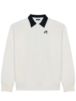Malbon Jumpers|Artigianale Collared Crewneck - White