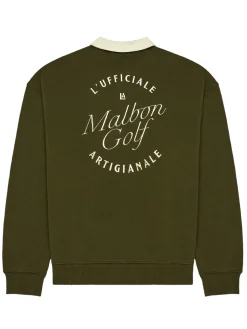 Malbon Jumpers|Artigianale Collared Crewneck - Cypress Green