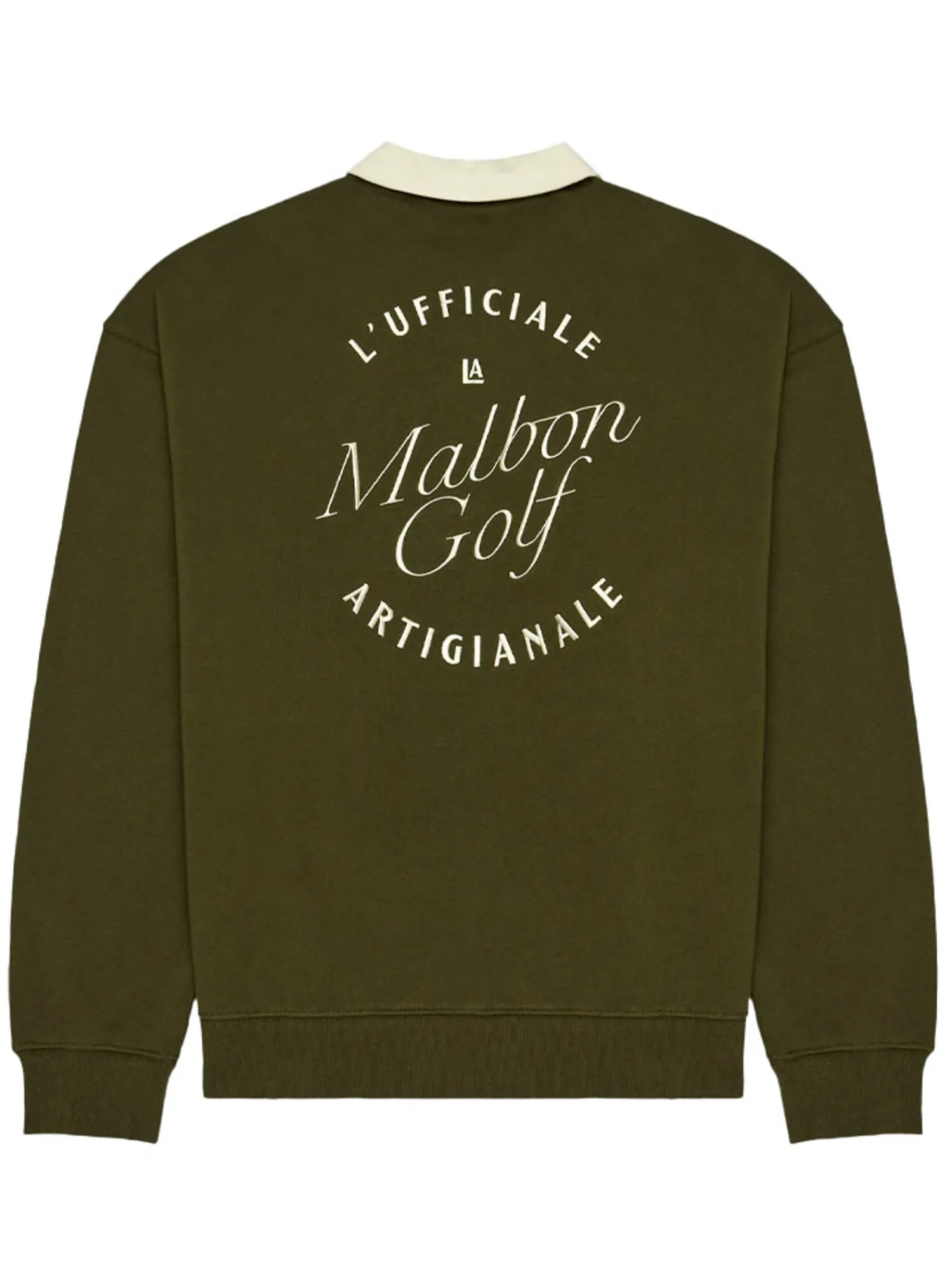 Malbon Jumpers|Artigianale Collared Crewneck - Cypress Green