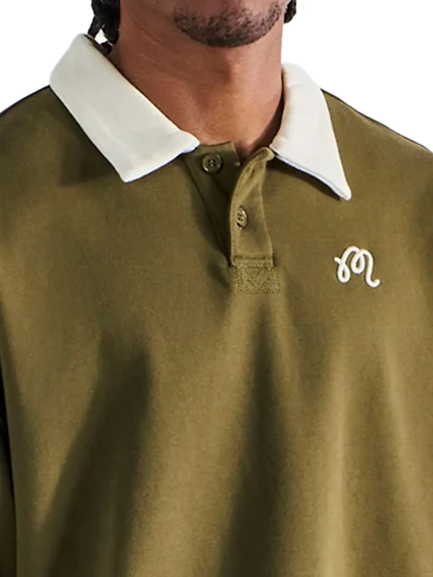 Malbon Jumpers|Artigianale Collared Crewneck - Cypress Green
