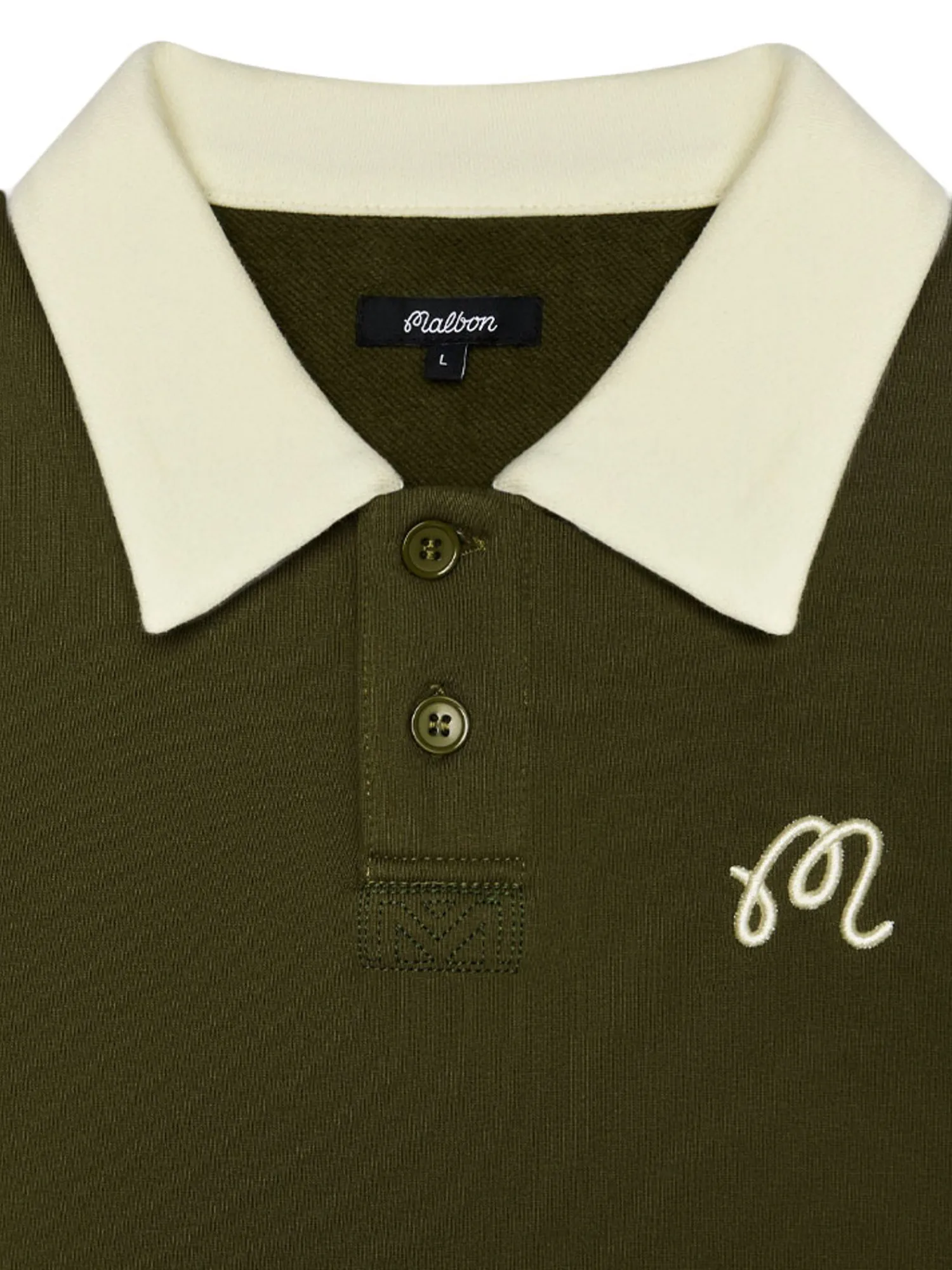 Malbon Jumpers|Artigianale Collared Crewneck - Cypress Green