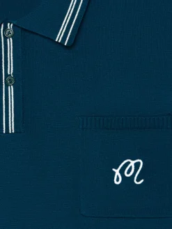 Malbon Shirts|Campania Knit Polo - Azzurra