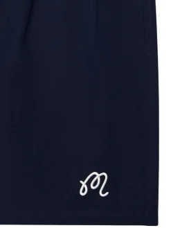 Malbon Shorts|Classic Pleated Short - Navy