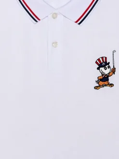 Malbon Shirts|Eagle Buckets Performance Pique Polo - White