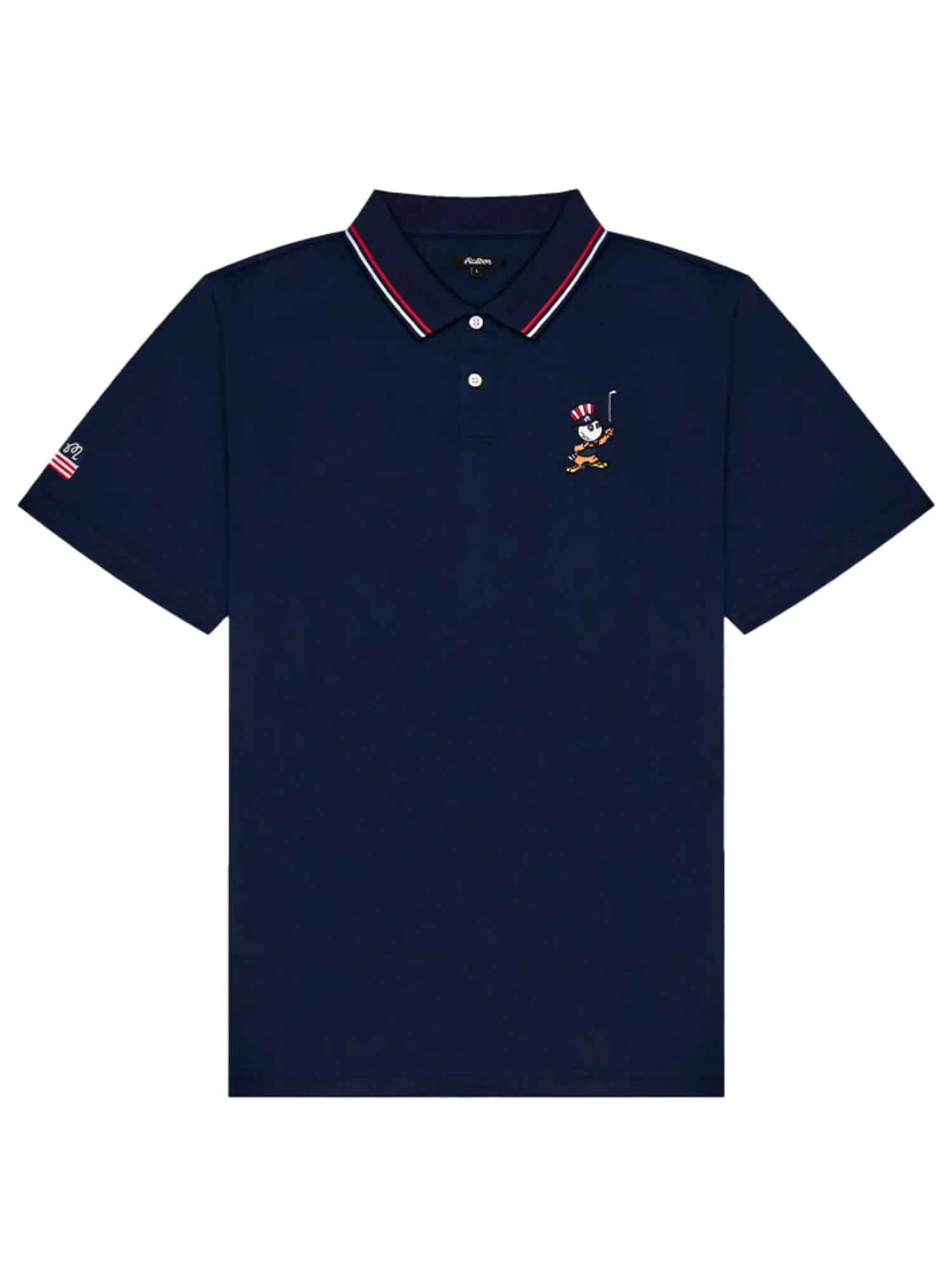 Malbon Shirts|Eagle Buckets Performance Pique Polo - Navy