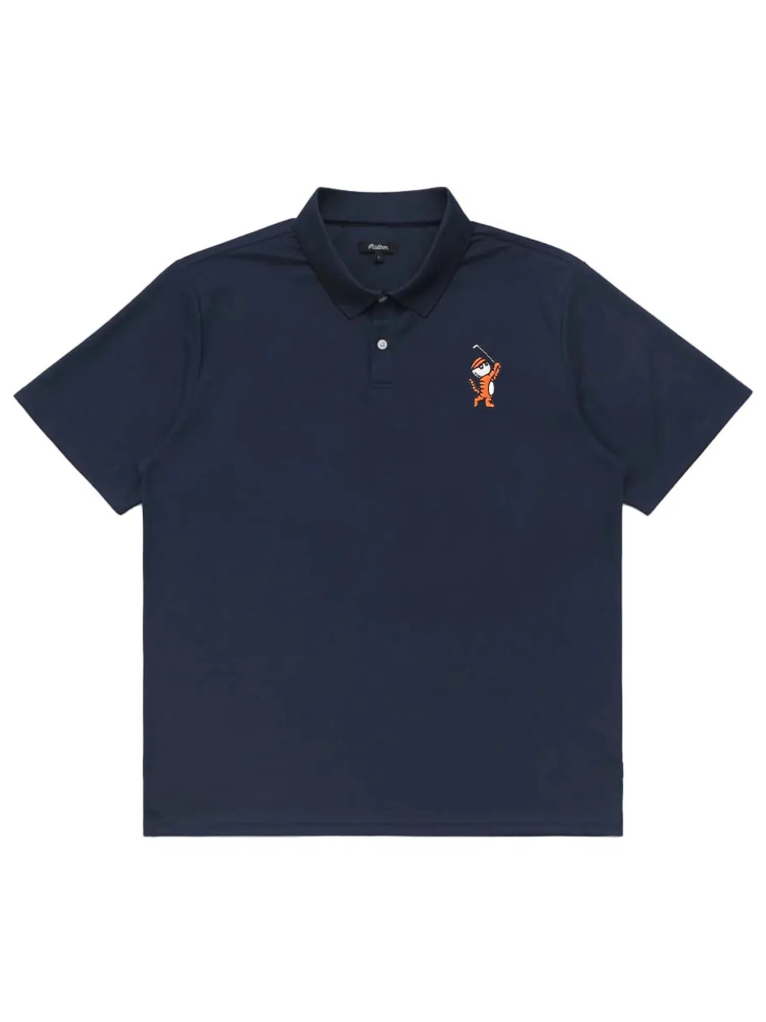 Malbon Shirts|Evergreen Tiger Buckets Performance Pique Polo - Navy