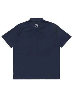Malbon Shirts|Evergreen Tiger Buckets Performance Pique Polo - Navy