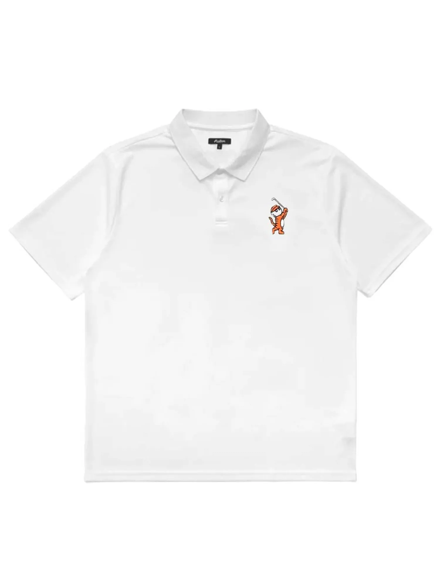 Malbon Shirts|Evergreen Tiger Buckets Performance Pique Polo - White
