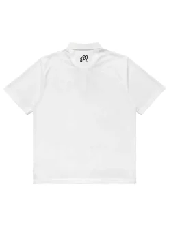 Malbon Shirts|Evergreen Tiger Buckets Performance Pique Polo - White