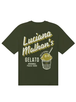 Malbon Shirts|Gelato Stand Pocket T-Shirt - Cypress Green