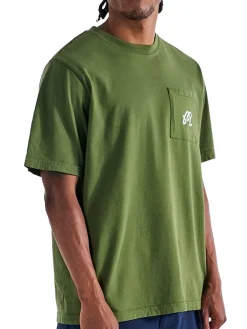 Malbon Shirts|Gelato Stand Pocket T-Shirt - Cypress Green