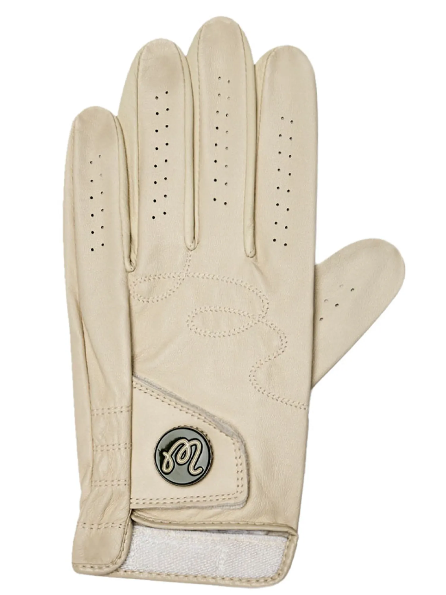 Malbon Mens Golf Gloves|Golf Glove - Cream