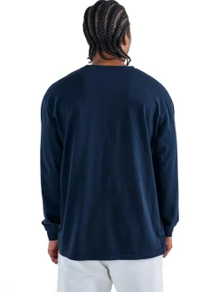 Malbon Shirts|Gorse Long Sleeve Tee - Navy