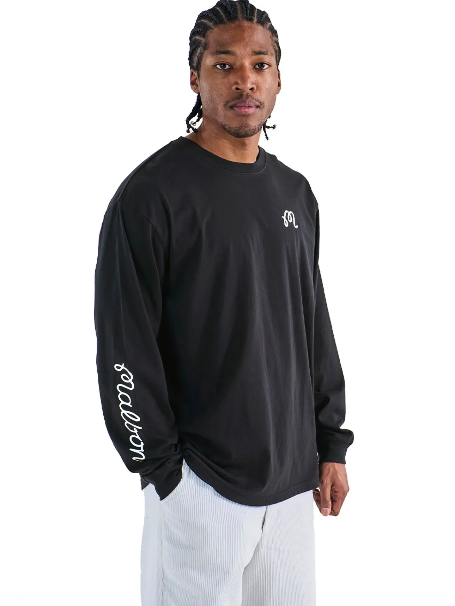Malbon Shirts|Gorse Long Sleeve Tee - Black