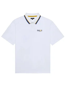 Malbon Shirts|Grasse Pique Polo - White