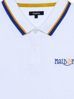 Malbon Shirts|Grasse Pique Polo - White