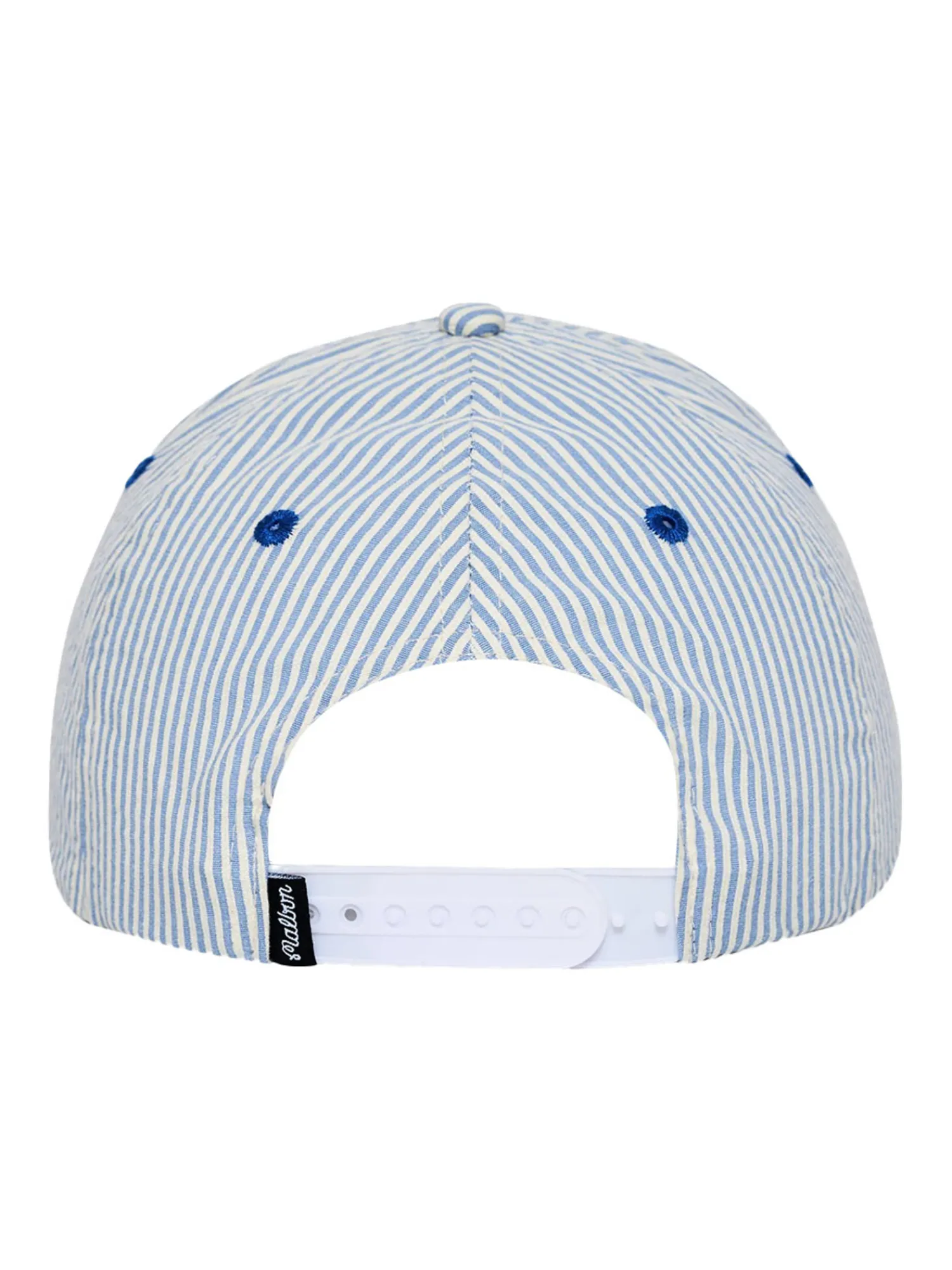 Malbon Caps|Grasse Seersucker Dad Cap - Blue