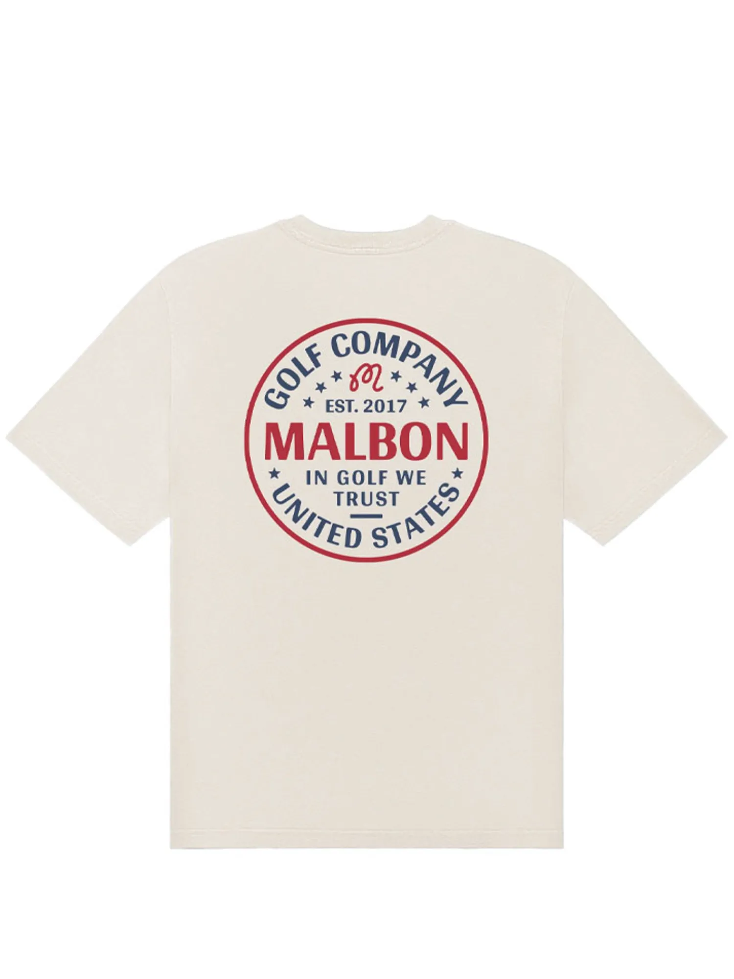 Malbon Shirts|In Golf We Trust Short Sleeve Tee - Natural