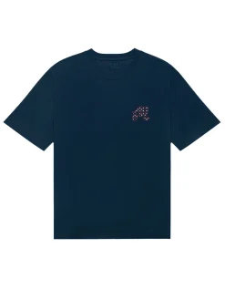 Malbon Shirts|In Golf We Trust Short Sleeve Tee - Navy