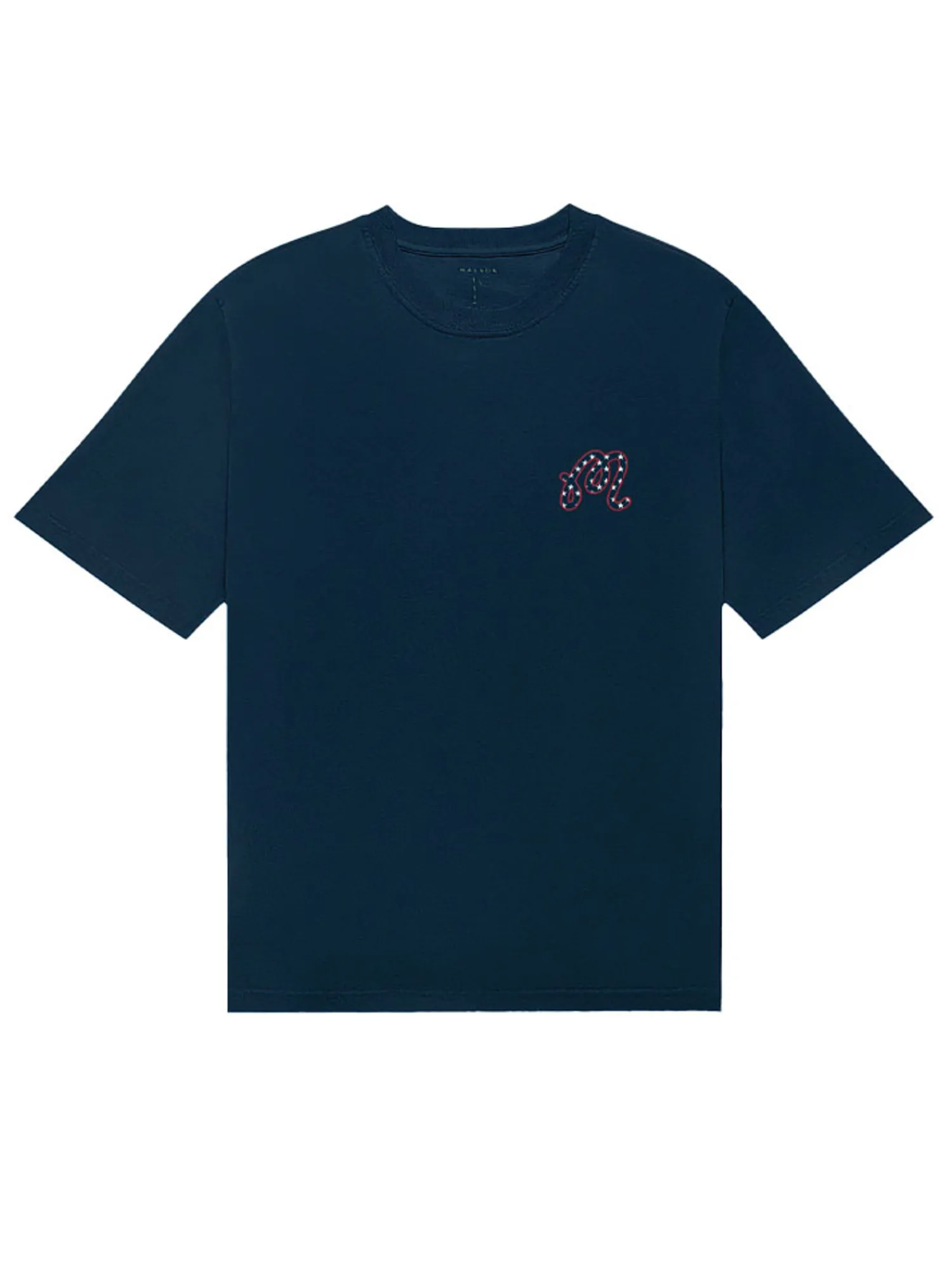 Malbon Shirts|In Golf We Trust Short Sleeve Tee - Navy