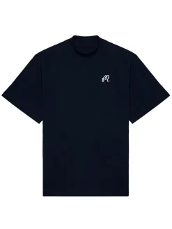 Malbon Shirts|Mare Mockneck Tee - Navy