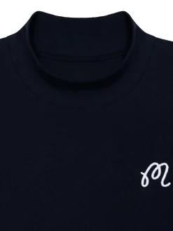 Malbon Shirts|Mare Mockneck Tee - Navy