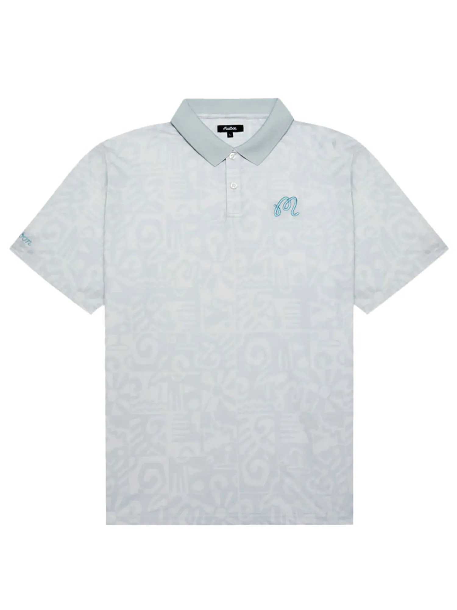 Malbon Shirts|Mezzo Performance Pique Printed Polo - Silver