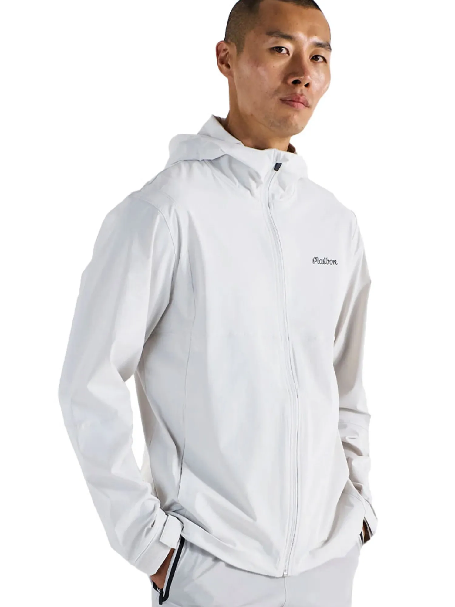 Malbon Jumpers|Performance Full Zip Shell Jacket - White
