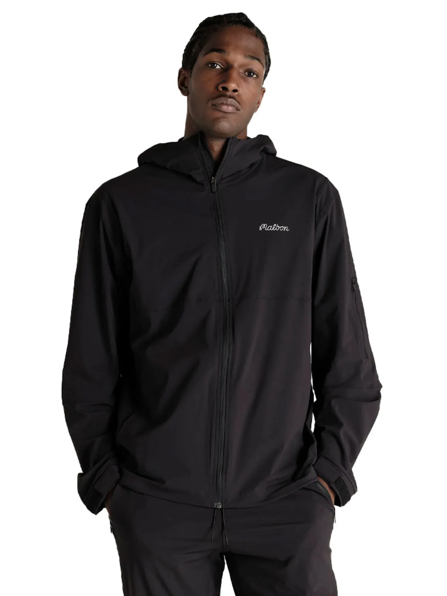 Malbon Jumpers|Performance Full Zip Shell Jacket - Black