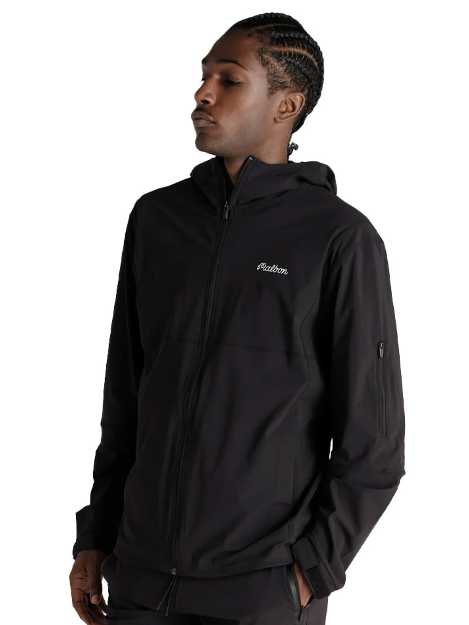Malbon Jumpers|Performance Full Zip Shell Jacket - Black