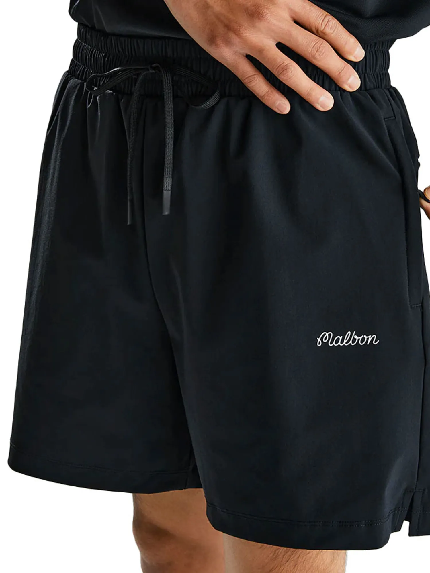 Malbon Shorts|Performance Poly Tech Short - Black
