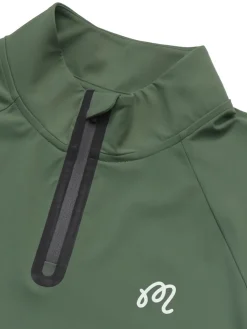 Malbon Jumpers|Performance Raglan Quarter Zip - Forest