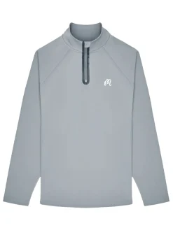 Malbon Jumpers|Performance Raglan Quarter Zip - Steel