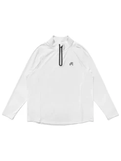 Malbon Jumpers|Performance Raglan Quarter Zip - White
