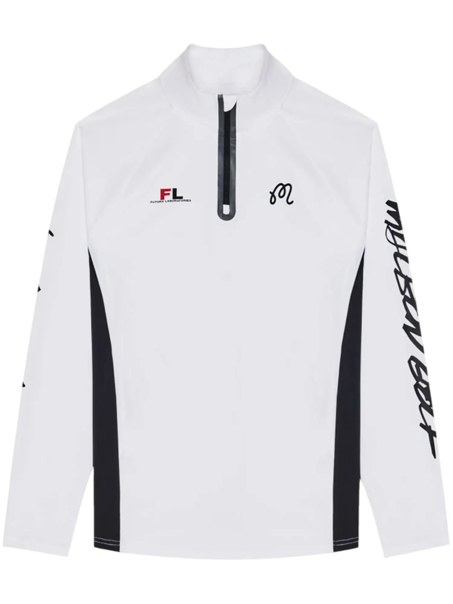 Malbon Jumpers|Poly Performance Quarter Zip - White