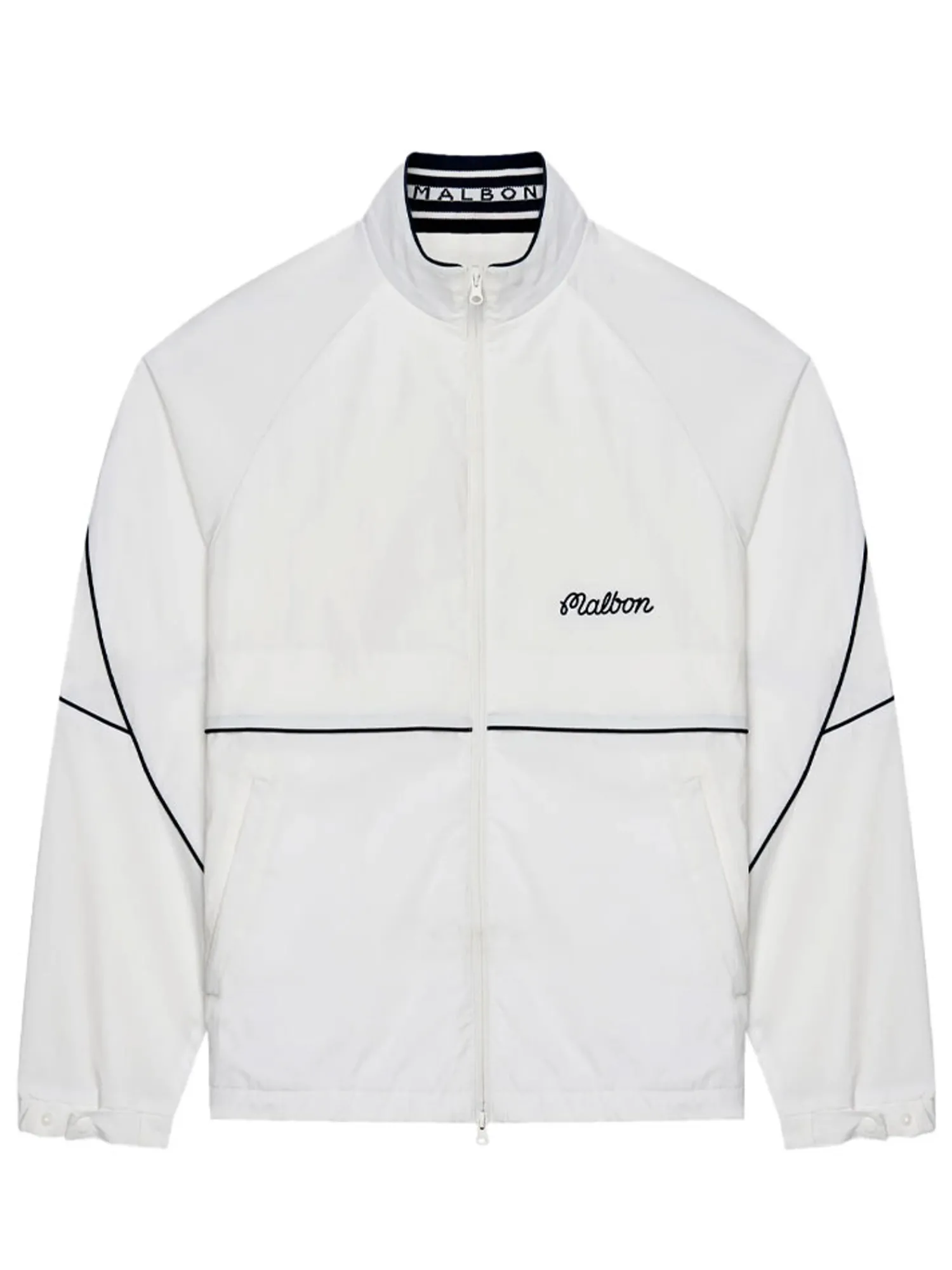 Malbon Jumpers|Wind & Rain Wear|Riva Nylon Jacket - White