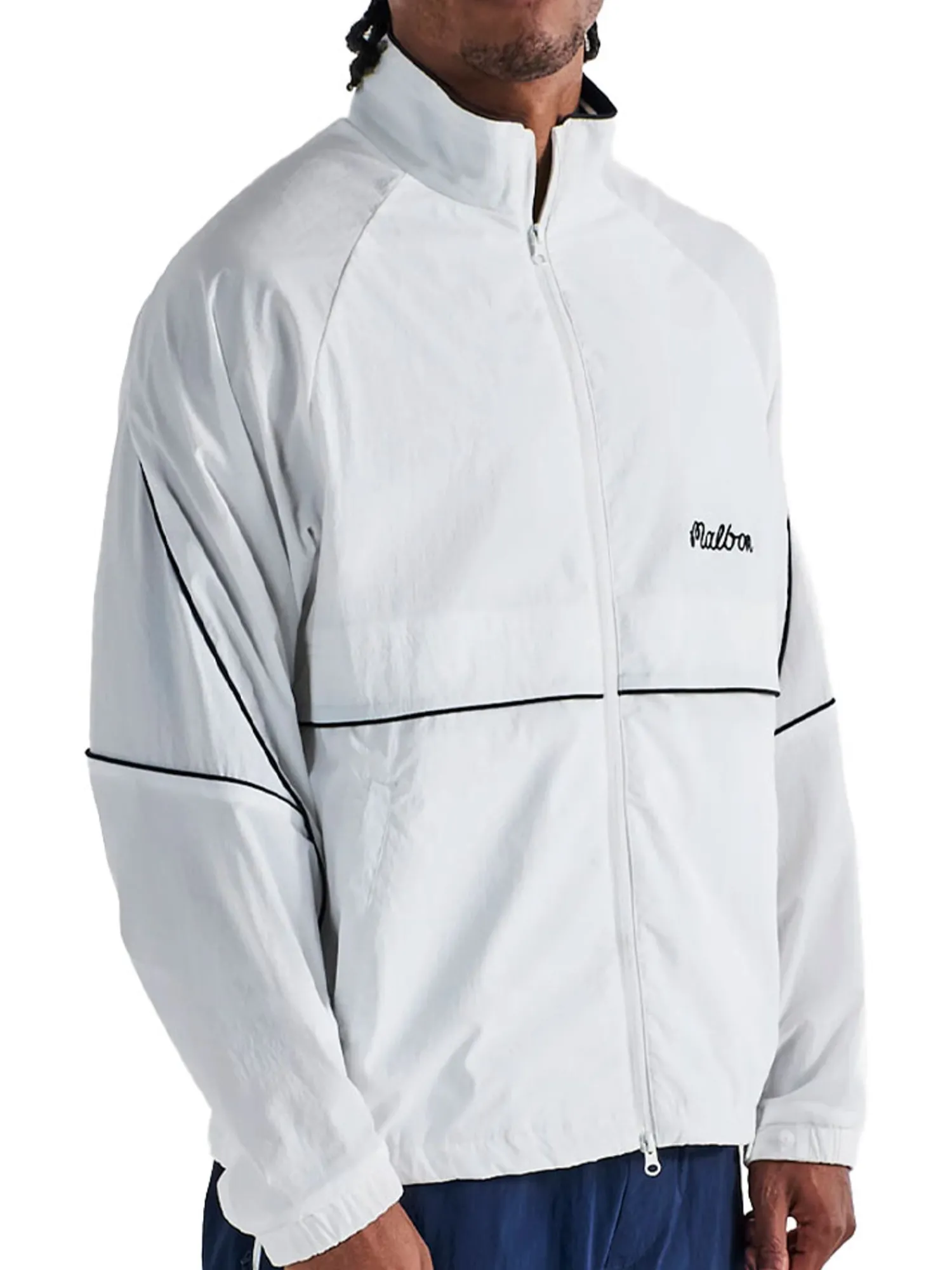 Malbon Jumpers|Wind & Rain Wear|Riva Nylon Jacket - White