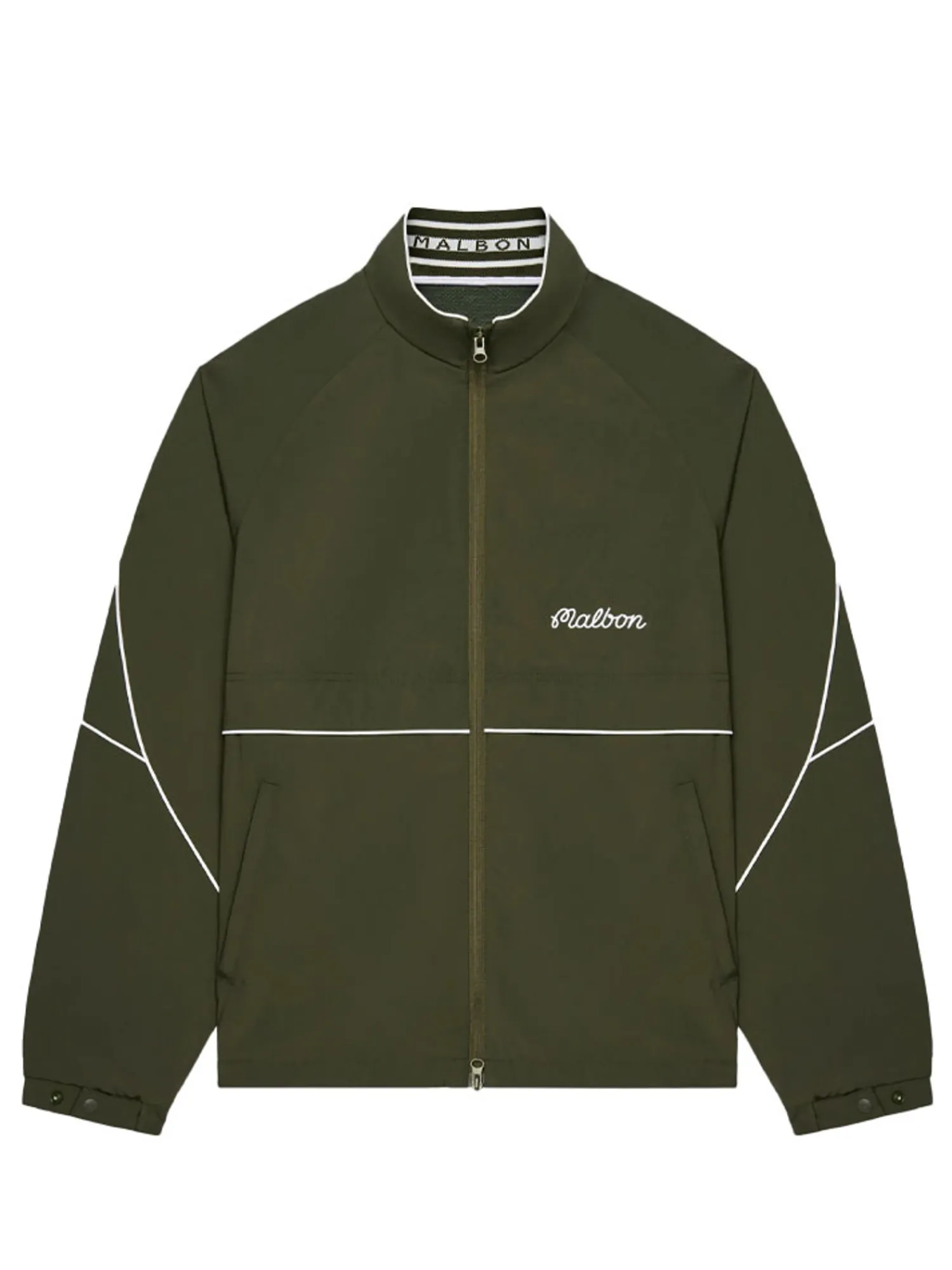 Malbon Jumpers|Wind & Rain Wear|Riva Nylon Jacket - Cypress Green