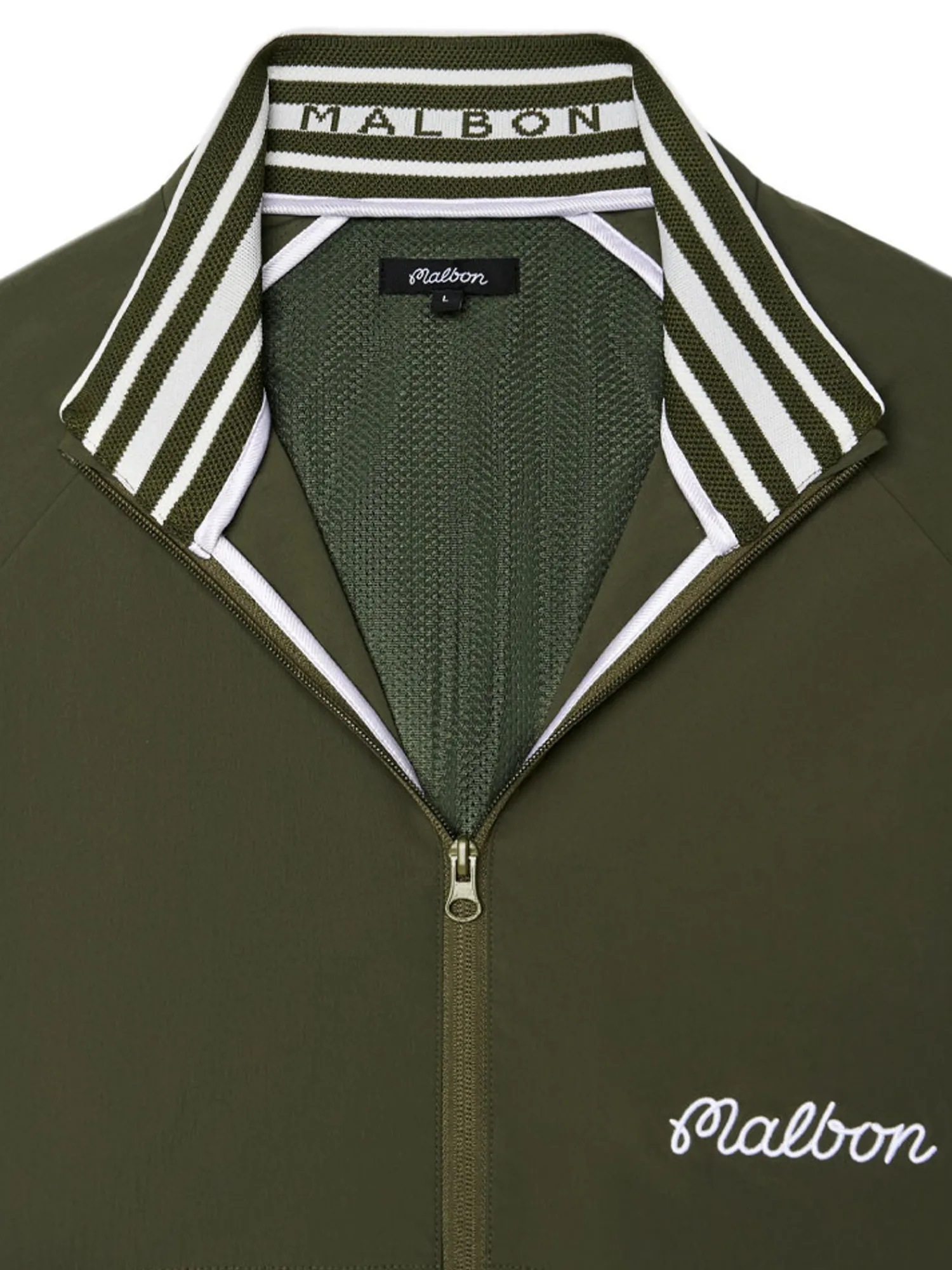 Malbon Jumpers|Wind & Rain Wear|Riva Nylon Jacket - Cypress Green
