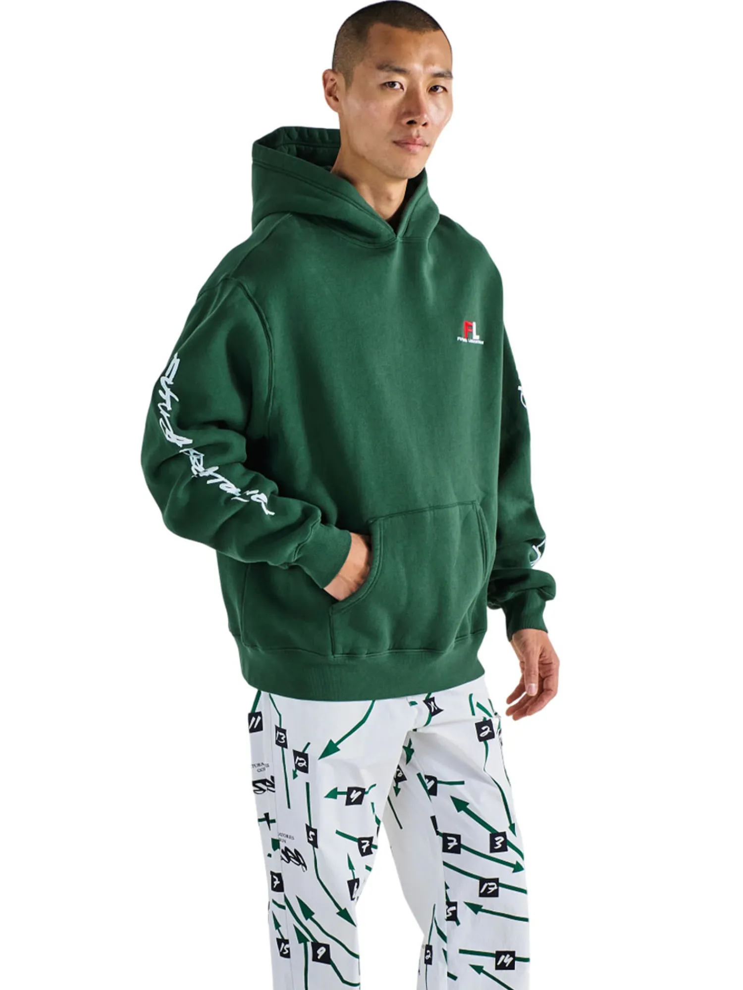 Malbon Jumpers|Tag Hooded Sweatshirt - Forest