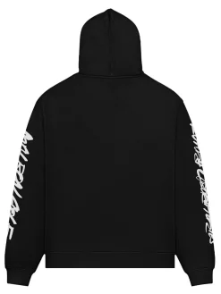 Malbon Jumpers|Tag Hooded Sweatshirt - Black