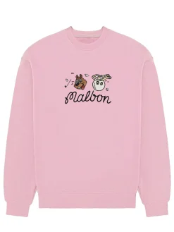Malbon Jumpers|Two Man Scramble Crew Fleece - Pink