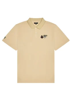 Malbon Shirts|Two Man Scramble Pique Polo - Light Khaki