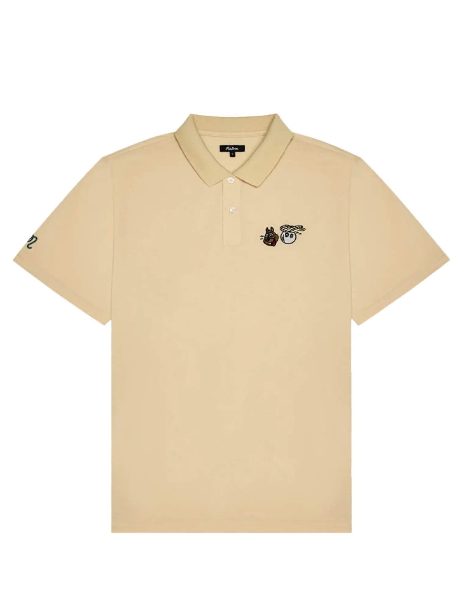 Malbon Shirts|Two Man Scramble Pique Polo - Light Khaki
