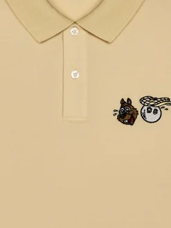 Malbon Shirts|Two Man Scramble Pique Polo - Light Khaki