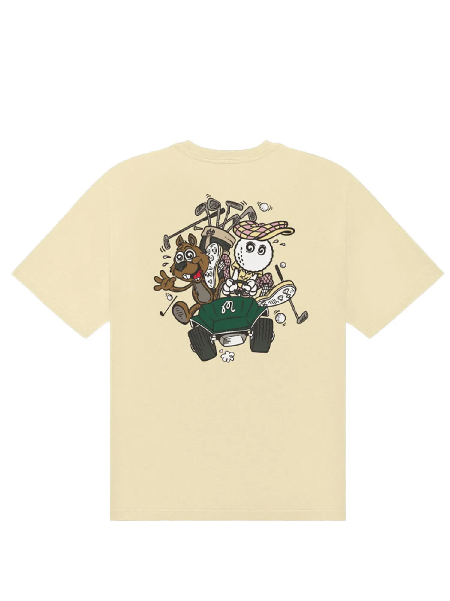 Malbon Shirts|Two Man Scramble T-Shirt - Light Khaki