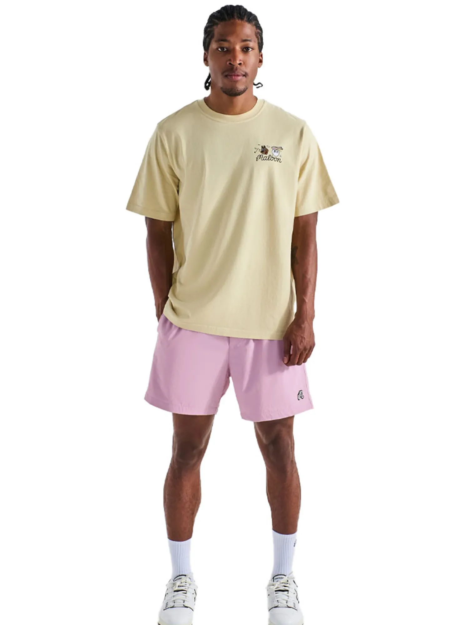 Malbon Shirts|Two Man Scramble T-Shirt - Light Khaki