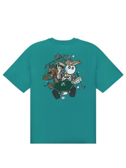 Malbon Shirts|Two Man Scramble T-Shirt - Blue Green