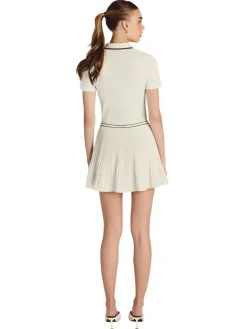 Malbon Shirts|Womens Camilla Quarter Zip Polo - Ivory